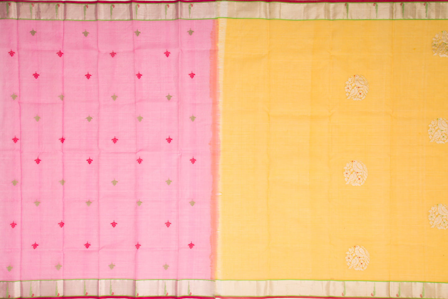 Kota Silk Butta Yellow Saree