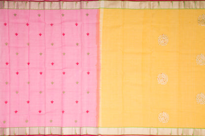 Kota Silk Butta Yellow Saree