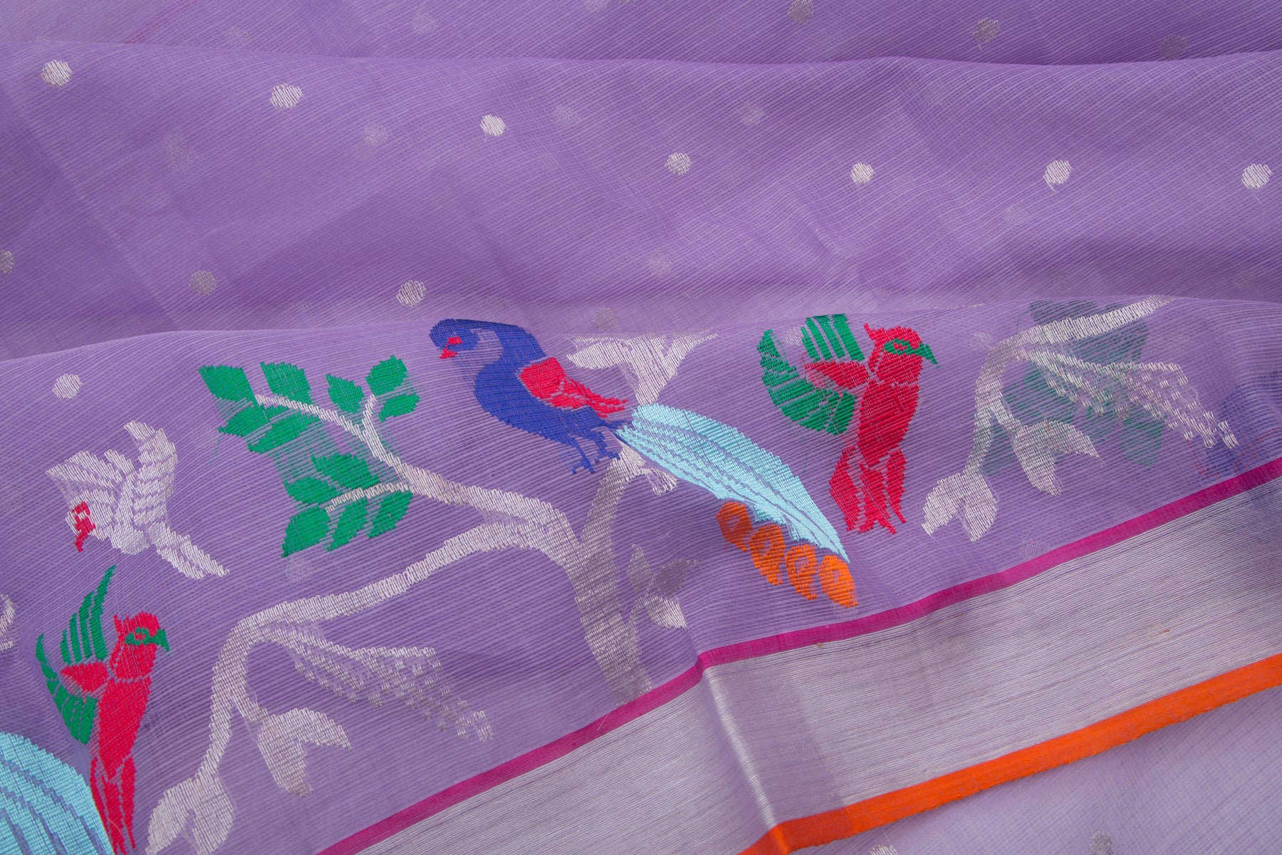 Kota Silk Butta Lavender Saree