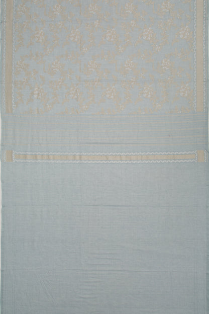 Banarasi Cotton Jaal Pastel Blue Saree