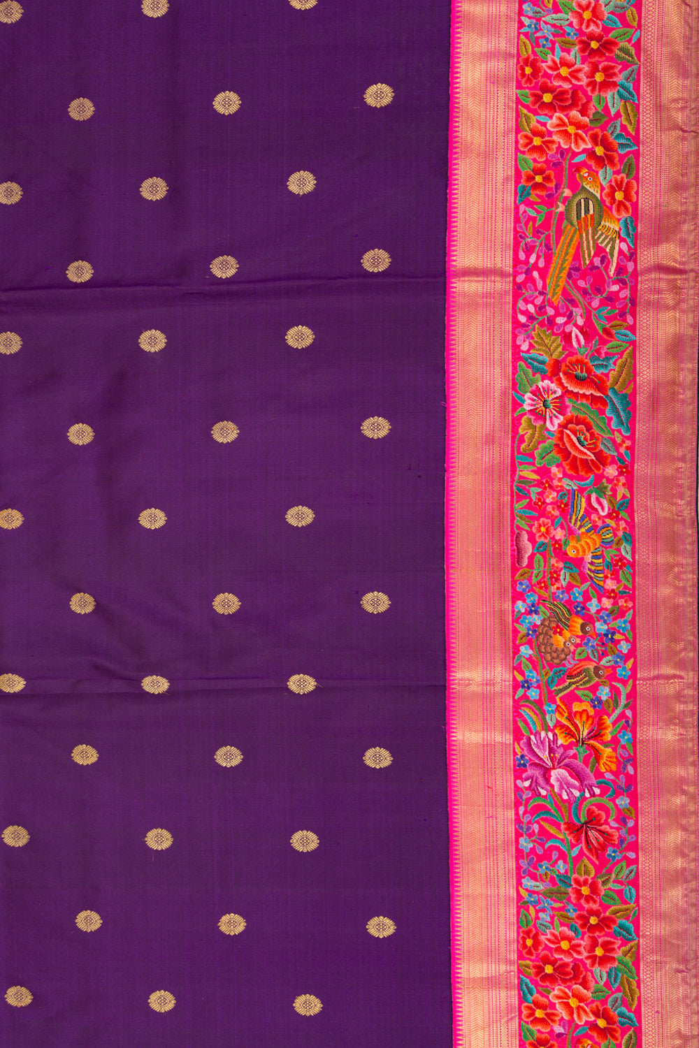 Kanchipuram Silk Butta Purple Saree