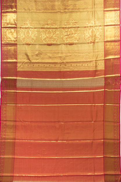 Taranga Kanchi Silk Tissue Brocade Gold Saree