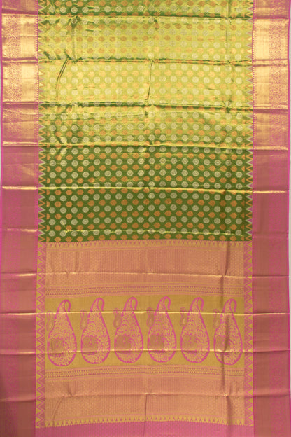 Taranga Kanchi Silk Tissue Butta Green Saree
