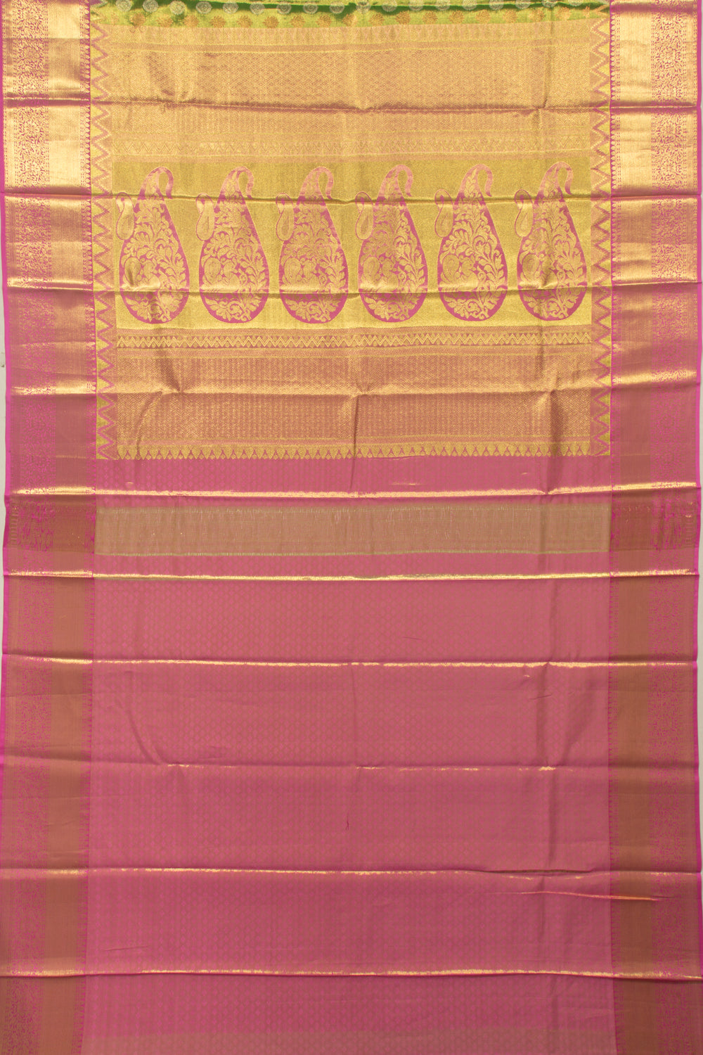 Taranga Kanchi Silk Tissue Butta Green Saree