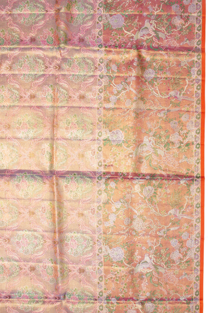 Kanchipuram Silk Tissue Brocade Purple Saree