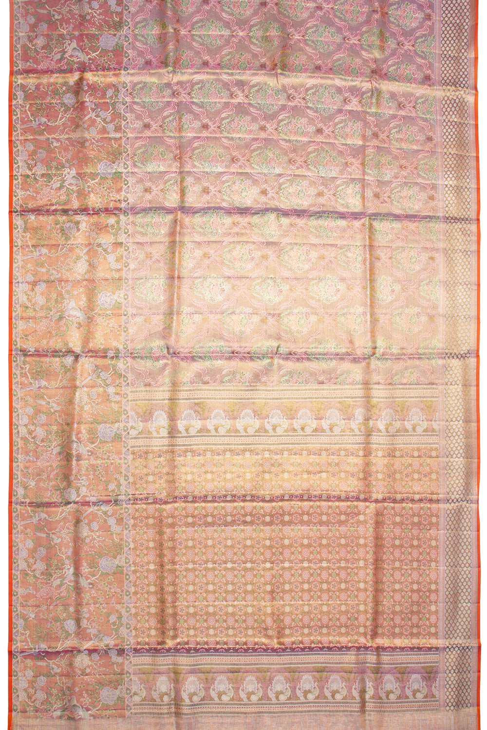 Kanchipuram Silk Tissue Brocade Purple Saree