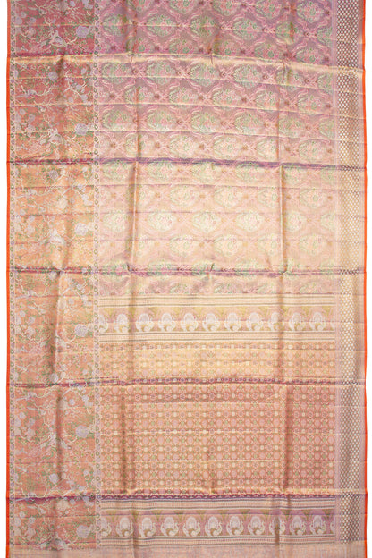 Kanchipuram Silk Tissue Brocade Purple Saree