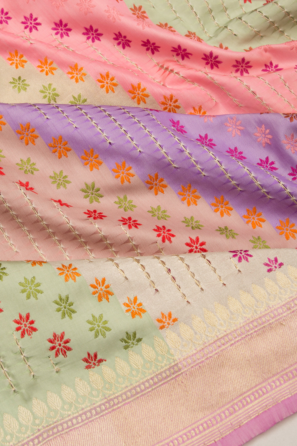 Banarasi Silk Rangkat Kadwa Multicolor Saree