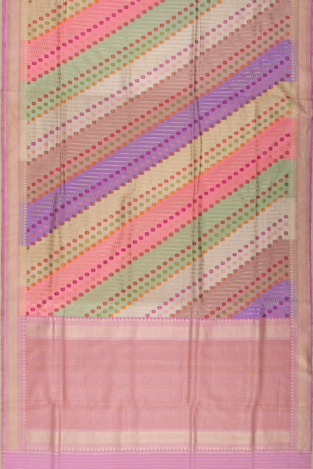 Banarasi Silk Rangkat Kadwa Multicolor Saree