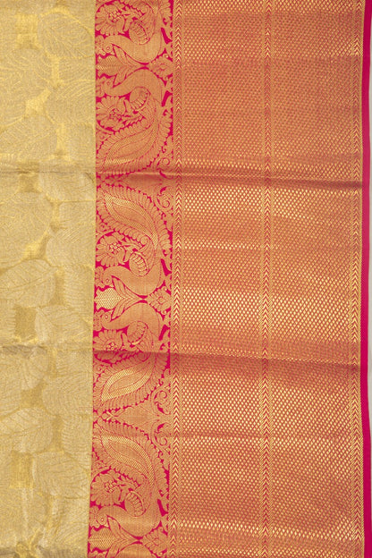 Taranga Kanchi Silk Tissue Brocade Gold Saree