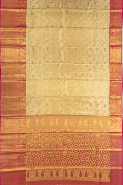 Taranga Kanchi Silk Tissue Brocade Gold Saree