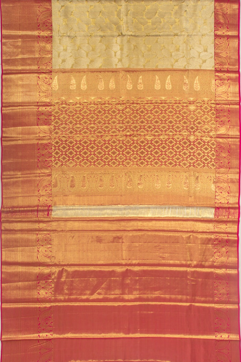 Taranga Kanchi Silk Tissue Brocade Gold Saree