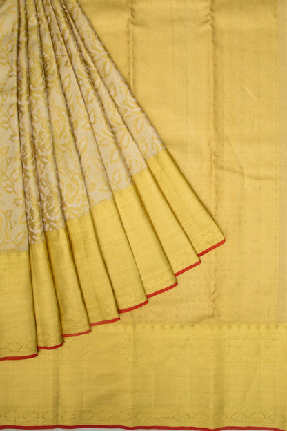 Taranga Kanchi Silk Tissue Brocade Gold Saree