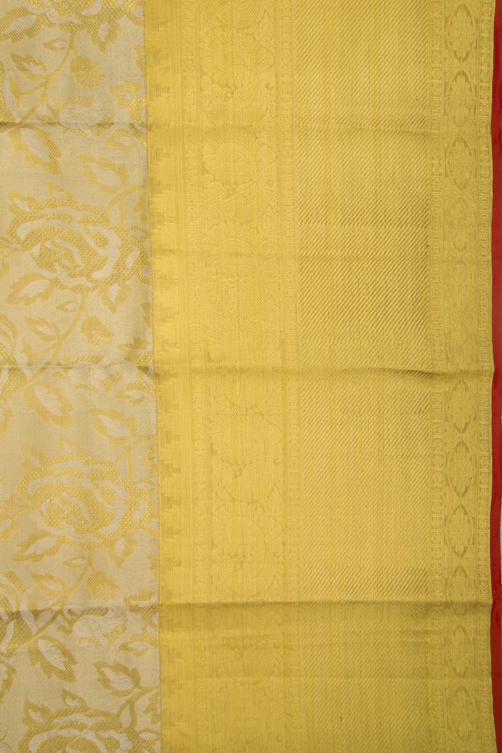 Taranga Kanchi Silk Tissue Brocade Gold Saree