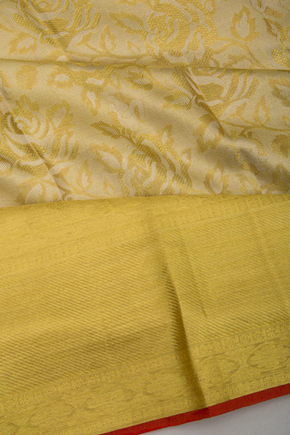 Taranga Kanchi Silk Tissue Brocade Gold Saree