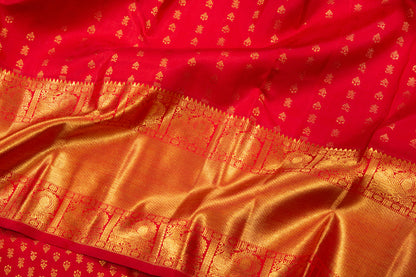 Kanchipuram Silk Butta Red Saree