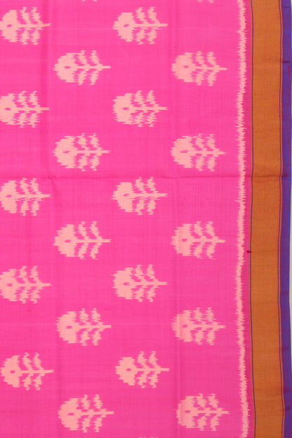 Rajkot Patola Silk Ikat Pink Saree