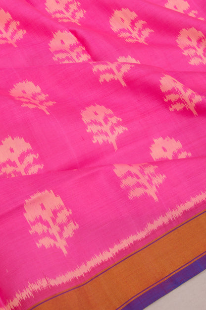 Rajkot Patola Silk Ikat Pink Saree