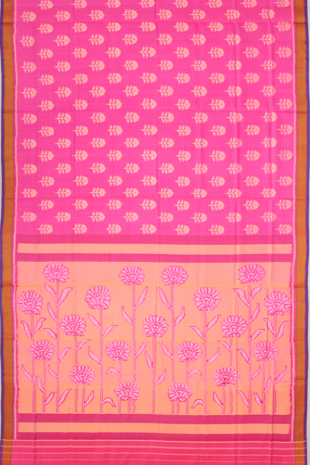 Rajkot Patola Silk Ikat Pink Saree