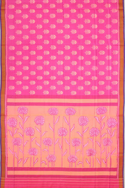 Rajkot Patola Silk Ikat Pink Saree