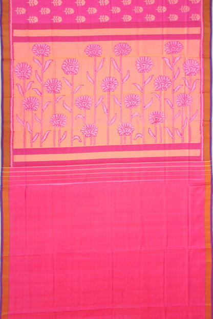 Rajkot Patola Silk Ikat Pink Saree