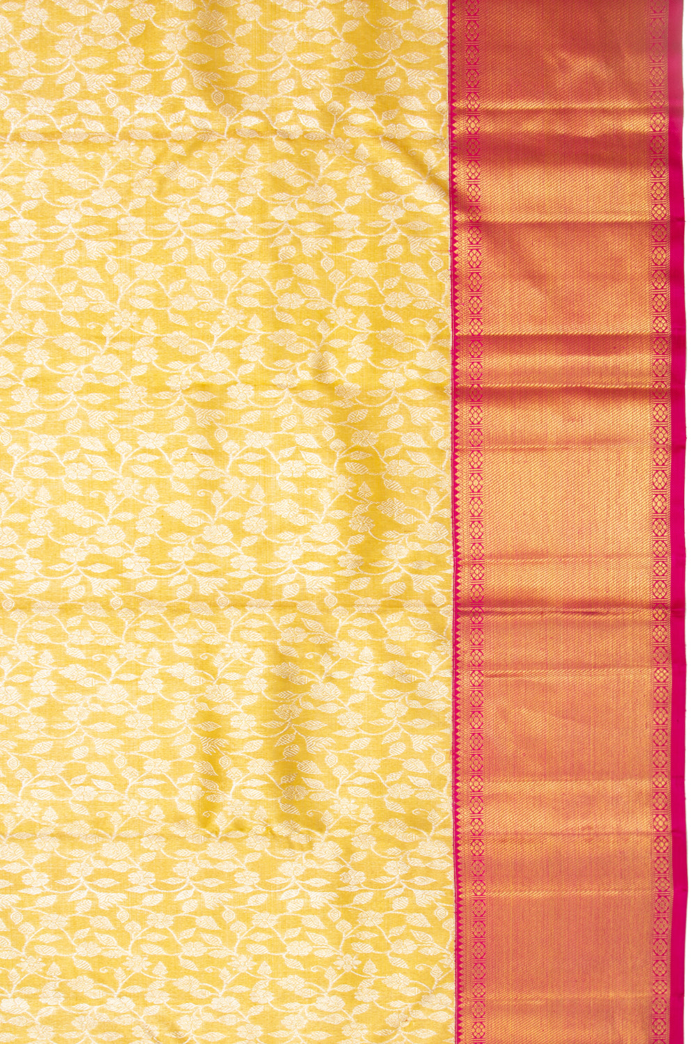 Kanchipuram Silk Tissue Jaal Gold Saree