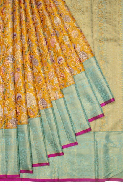 Kanchipuram Silk Tissue Brocade Gold Saree-Not Allowed Online