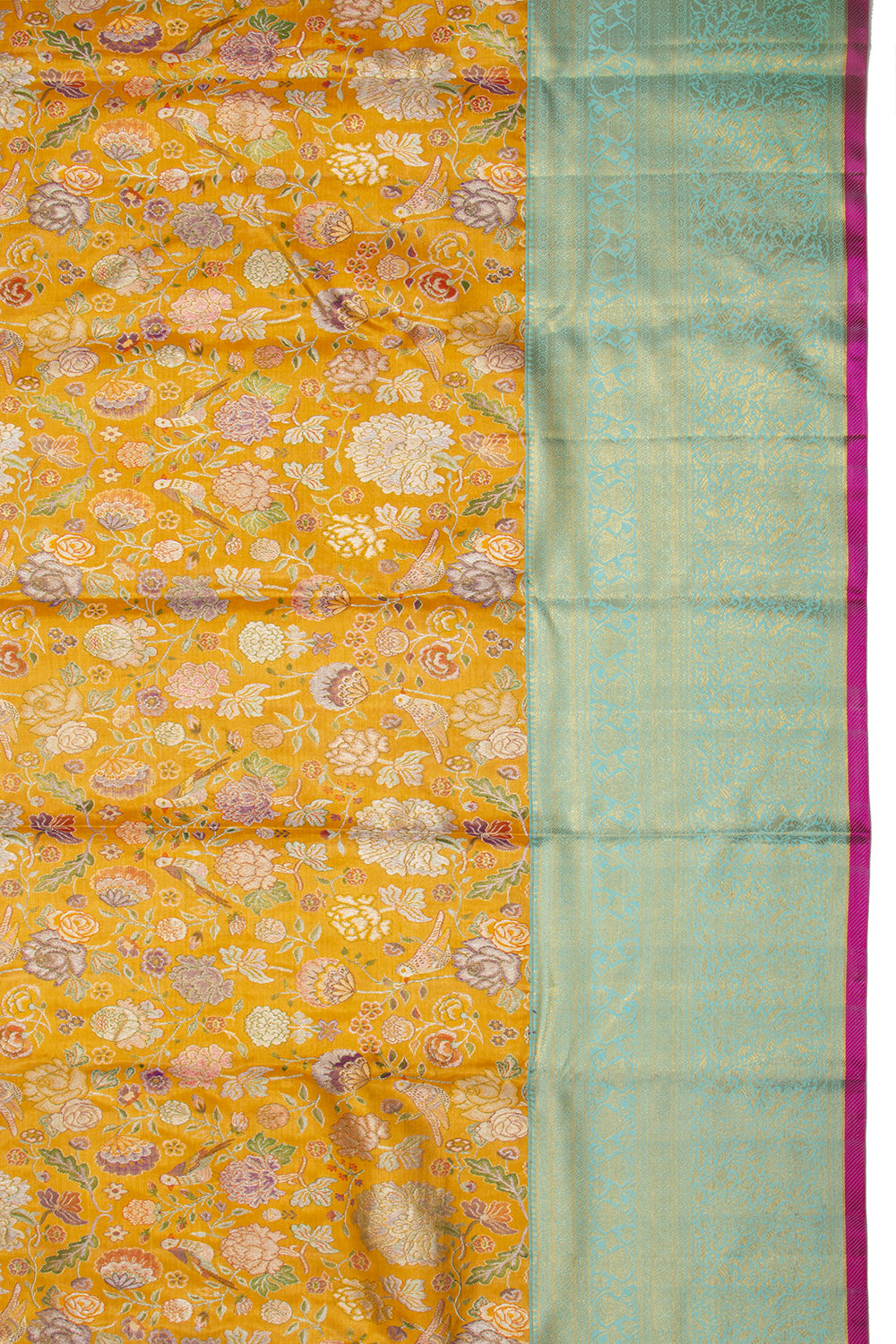Kanchipuram Silk Tissue Brocade Gold Saree-Not Allowed Online