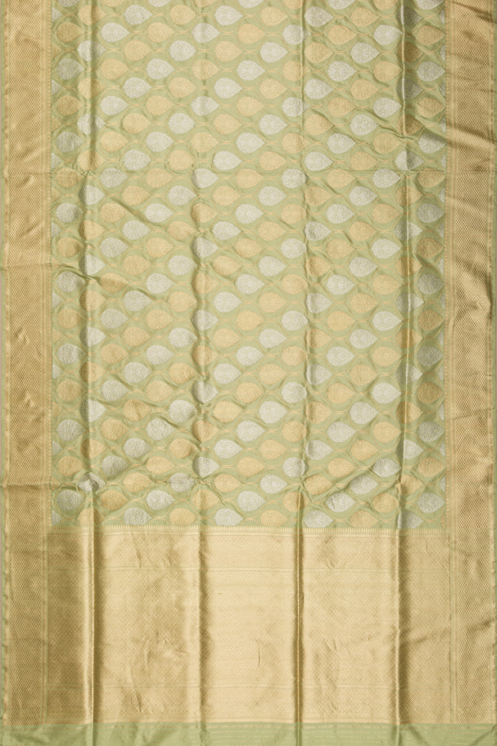 Banarasi Silk Kadwa Butta Pista Green Saree