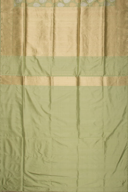 Banarasi Silk Kadwa Butta Pista Green Saree