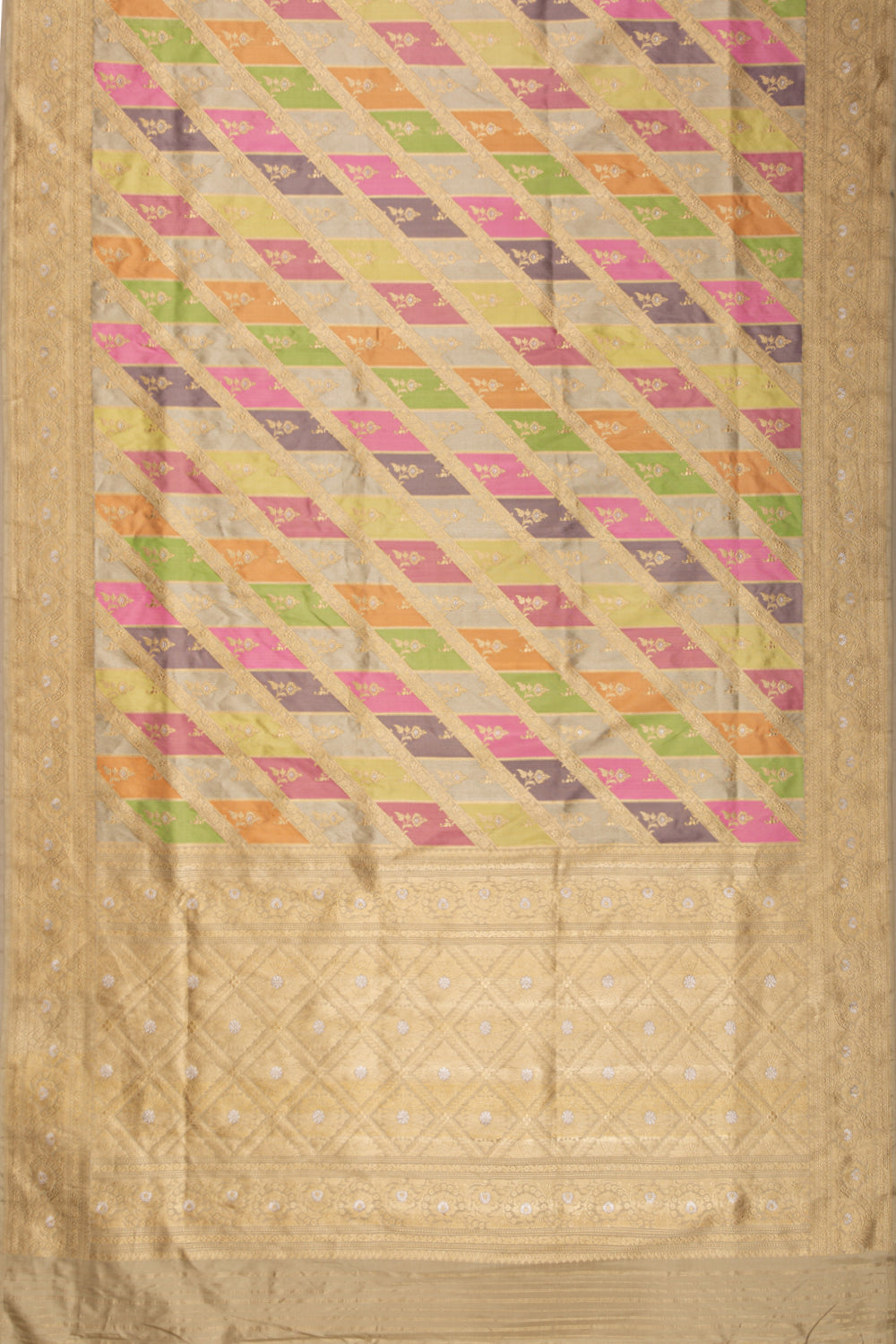 Banarasi Silk Brocade Rangkat Multicolor Saree