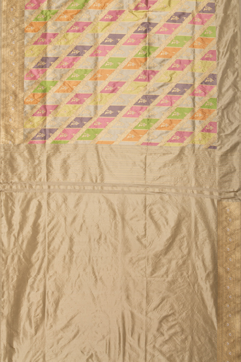 Banarasi Silk Brocade Rangkat Multicolor Saree