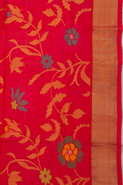 Uppada Silk Jamdani All Over Red Saree