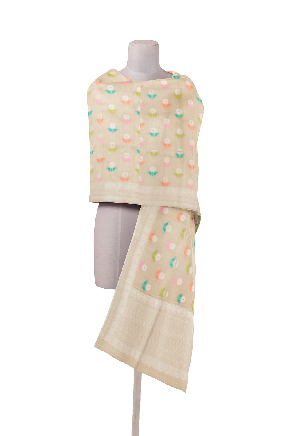 Tussar Butta Beige Dupatta