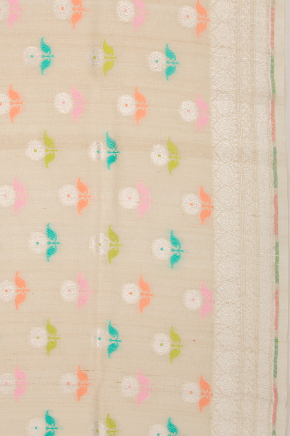 Banarasi Tussar Georgette Butta Beige Dupatta