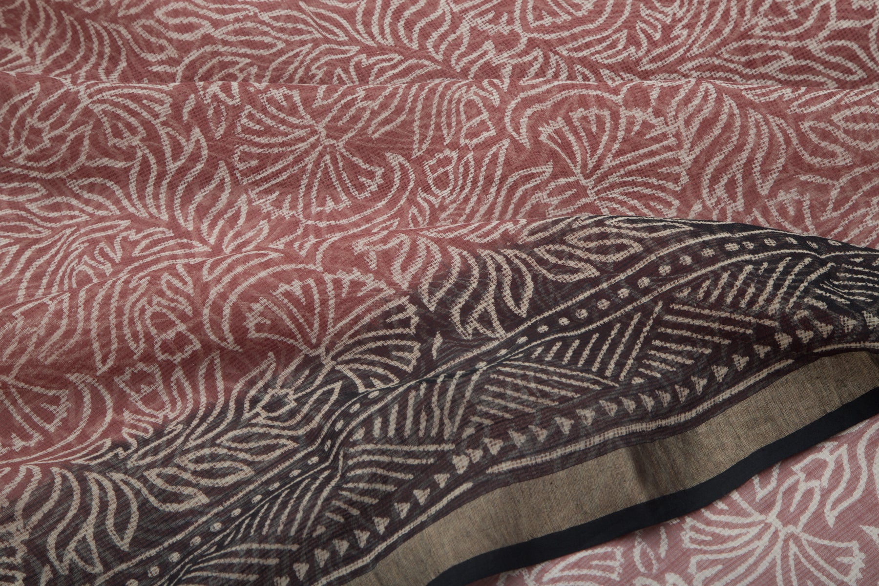 Kota Cotton Printed Snuff Saree