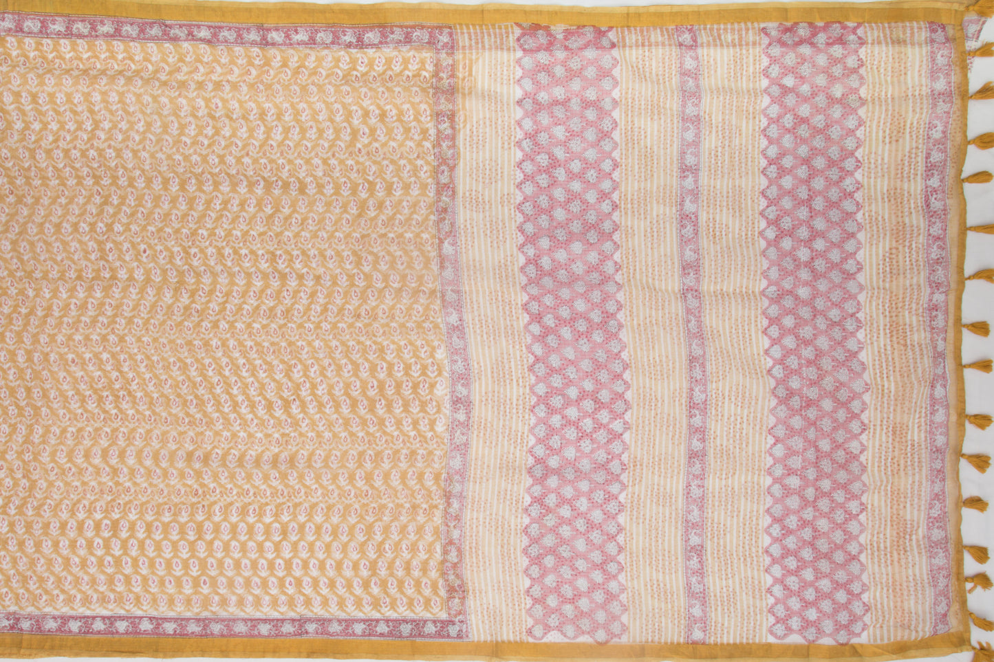 Kota Silk Printed Brown Saree