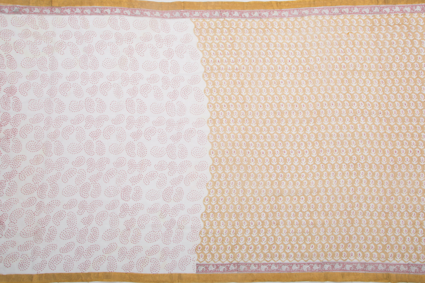Kota Cotton Printed Brown Saree