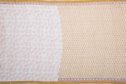 Kota Cotton Printed Brown Saree