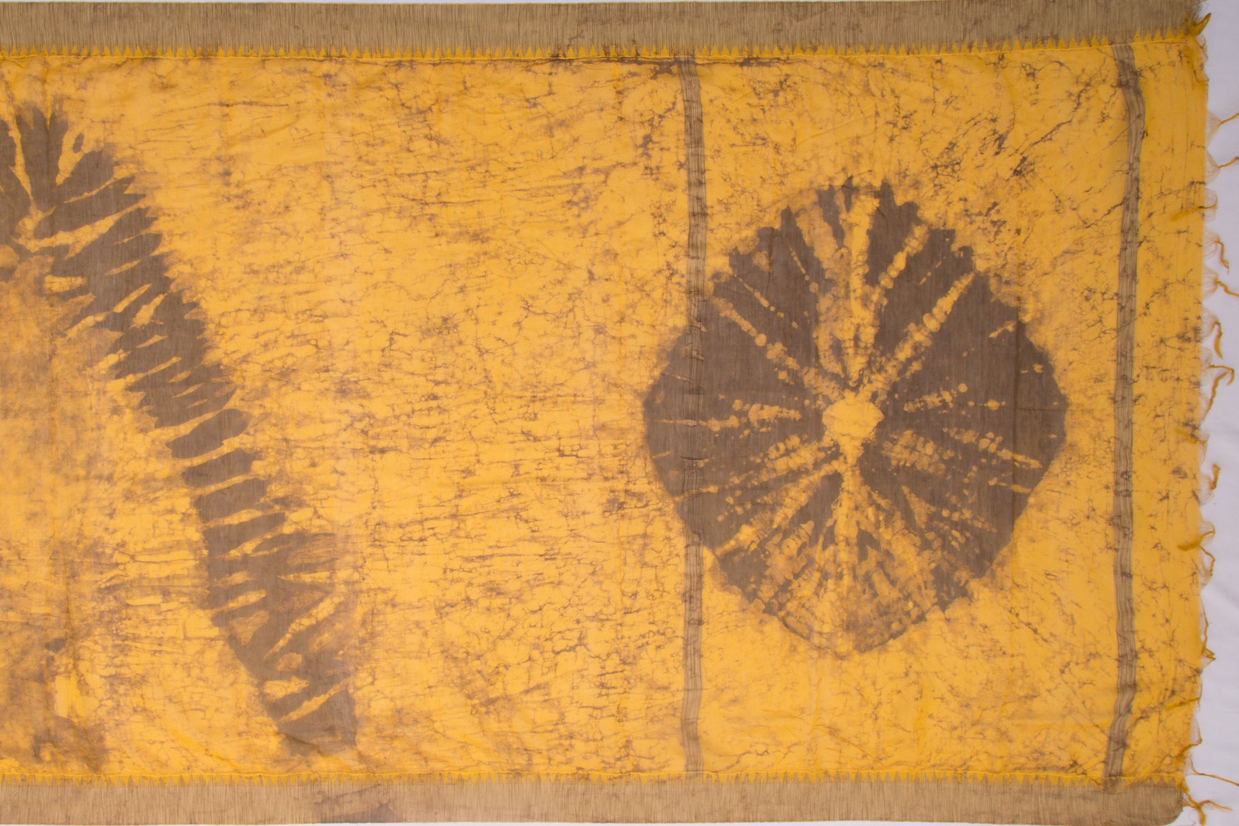 Chanderi Cotton Printed Yellow Saree