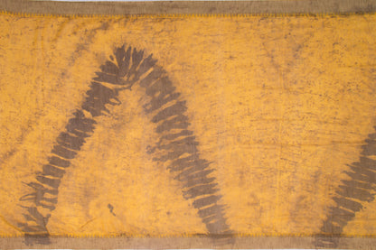 Chanderi Cotton Printed Yellow Saree