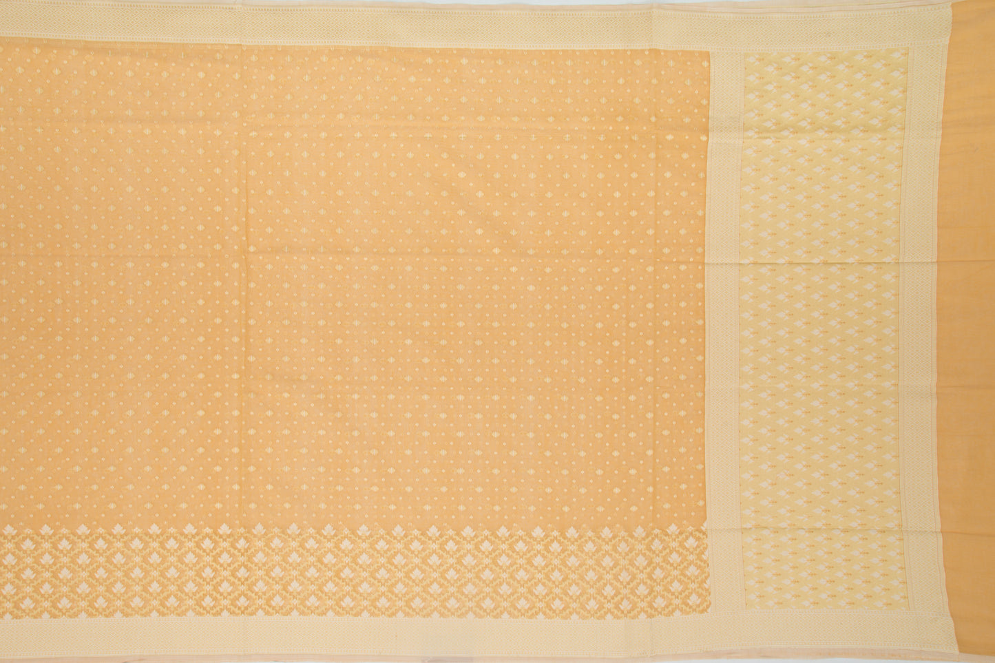 Chanderi Cotton Butta Yellow Saree