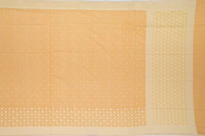 Chanderi Cotton Butta Yellow Saree