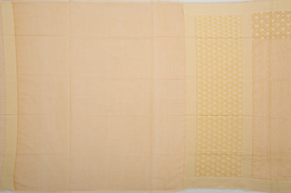 Chanderi Cotton Butta Yellow Saree