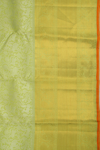 Kanchipuram Silk Vanasingaram Green Saree