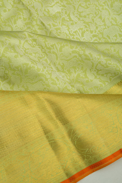 Kanchipuram Silk Vanasingaram Green Saree