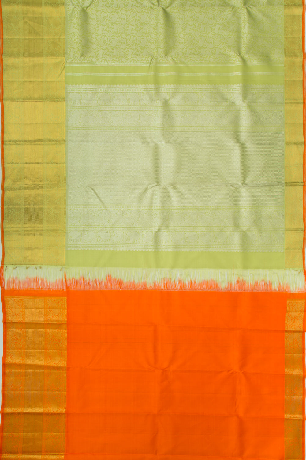 Kanchipuram Silk Vanasingaram Green Saree