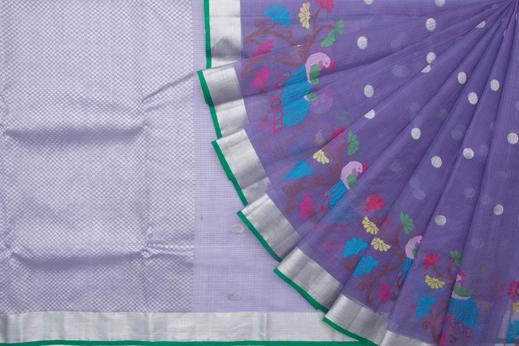 Kota Silk Butta Violet Saree