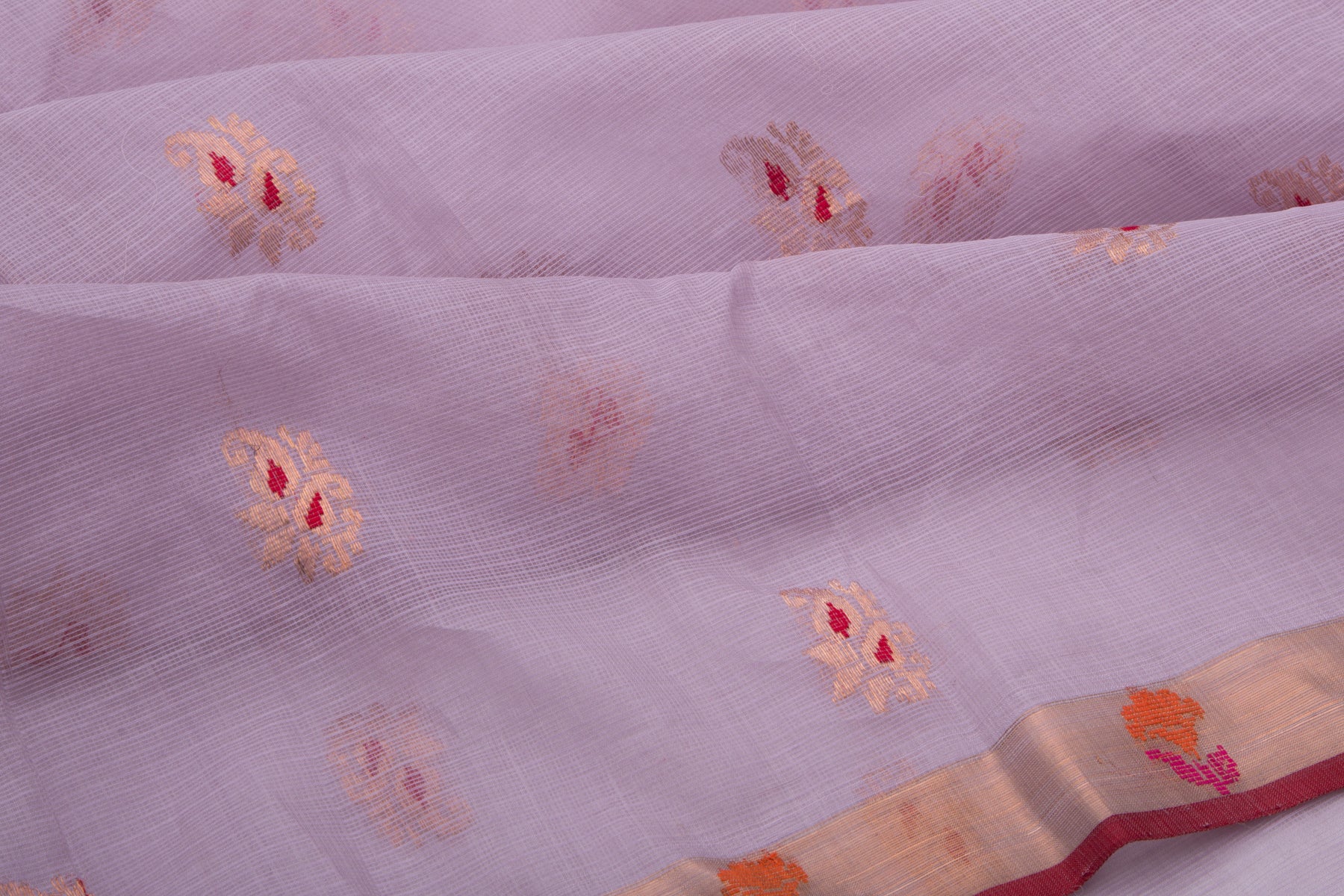 Kota Silk Meenakari Butta Lavender Saree