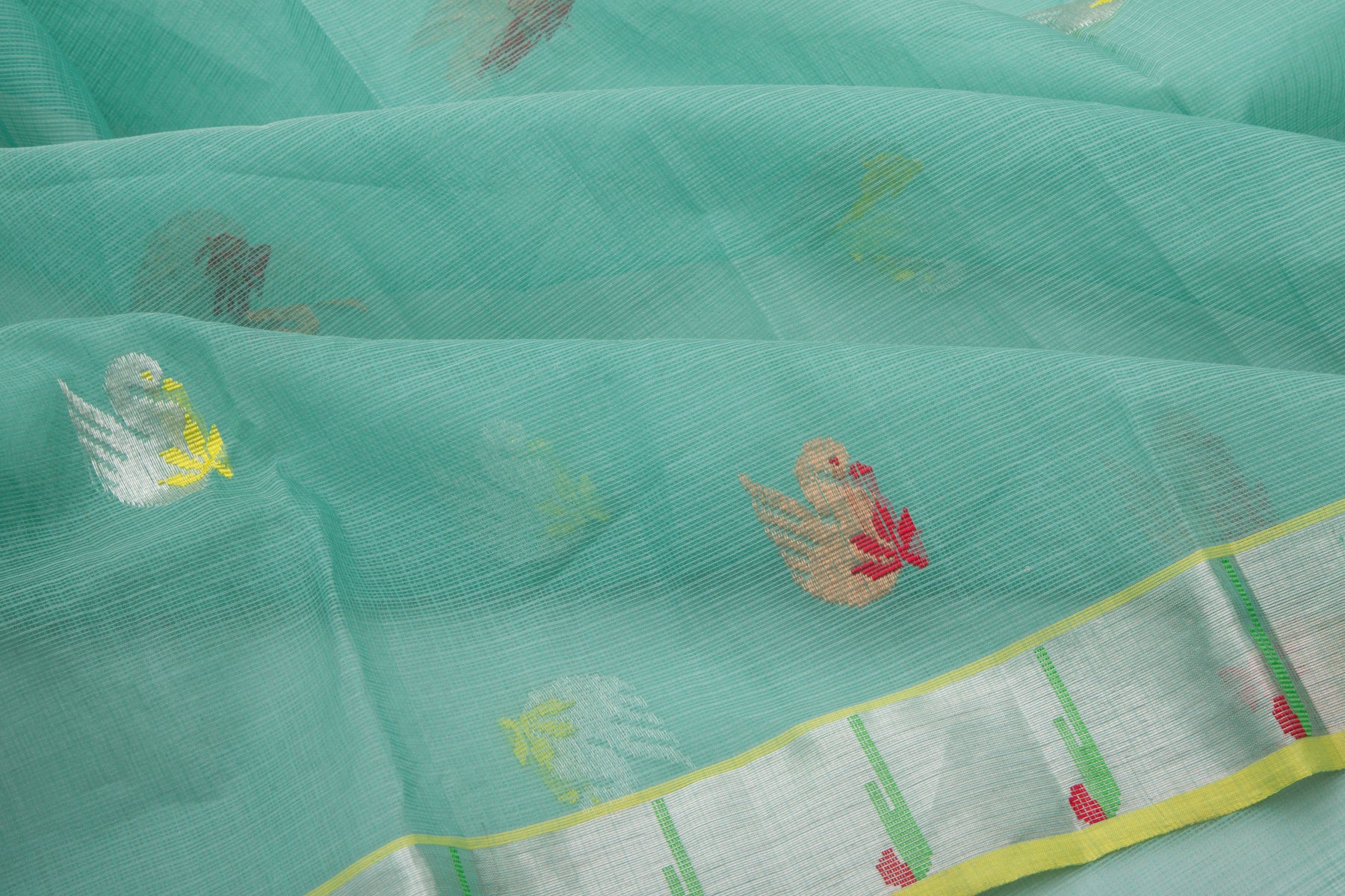 Kota Silk Butta Green Saree